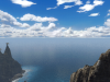 Between cliffs